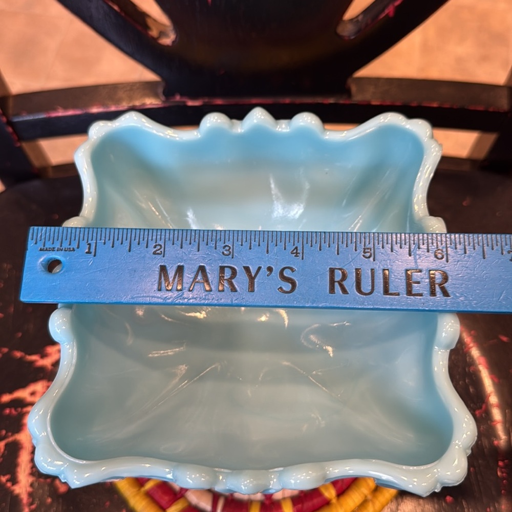 Vintage Blue Pedestal Bowl - Picture 2 of 8